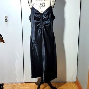A NEW Day- Womens Black satin Dress Adjustable straps New! Sz XXL